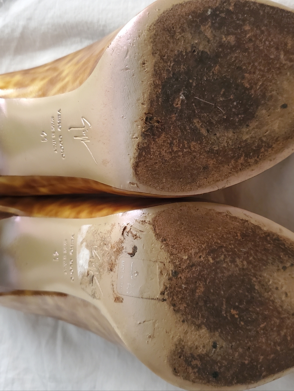 Giuseppe Zanotti Tan/beige Patent Heels Size 41/10 - Picture 7 of 12